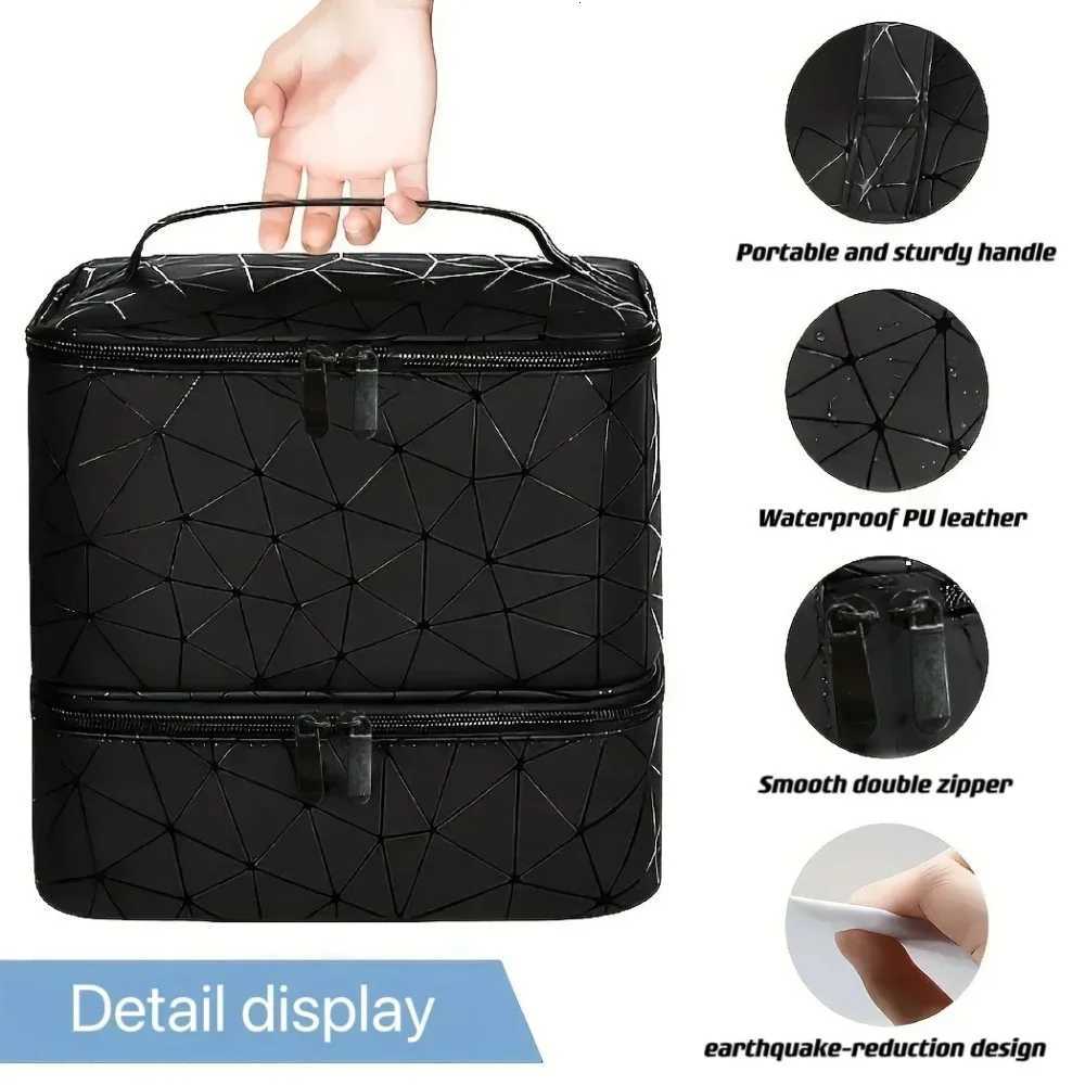 Portable DoubleLayer Storage Bag Nail Polish Essential Oil Travel Organizer MultiFunction Cosmetic CaseT251024