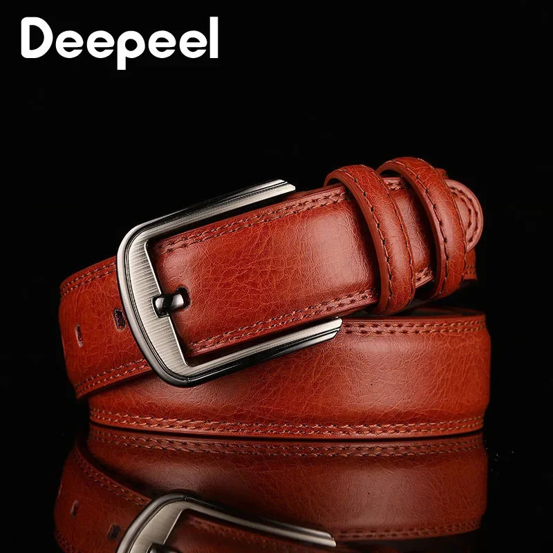 1Pc Deepeel 37110130cm Mens 2nd Cowskin Leather Belts Male Business Waistband Crafts for Adults Jeans Accessories 251013