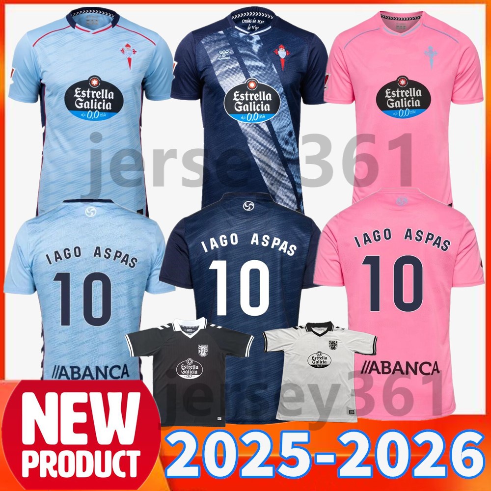 Special Edition 25 26 IAGO ASPAS Soccer Jerseys JAVI RUEDA MARCOS HUGO SOTELO home away football shirts 2025 2026 Celtas Vigo jersey Camisetas De Futbol