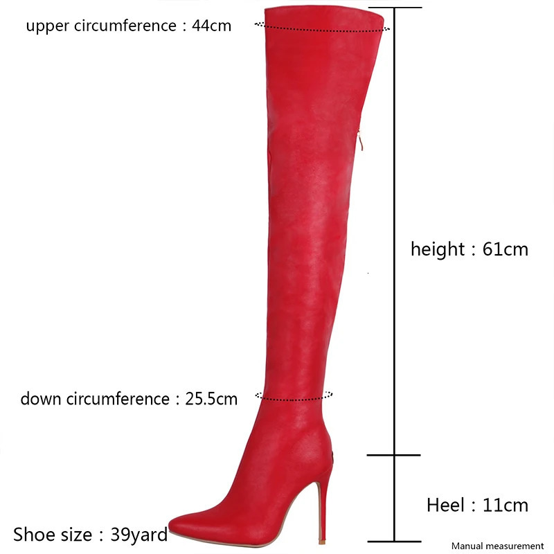 Trend 2024 Black Long Boots for Women Ladies Thigh High Pointed Toe OvertheKnee Boots Patent Leather Large Size Female Shoe 251023