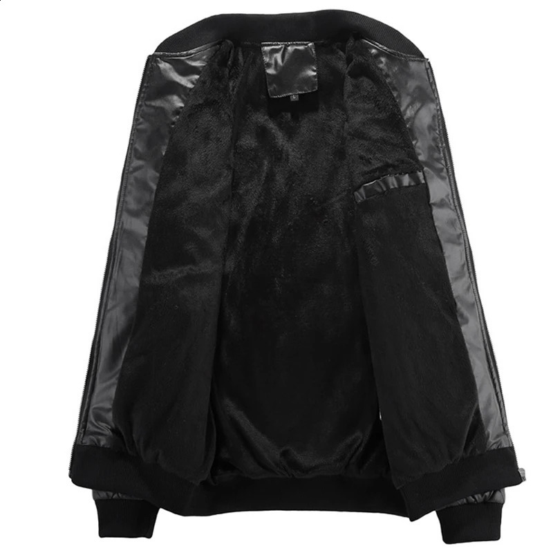 DIMUSI Mens Jacket Fashion Man Fleece Vintage Leather Coats Casual Outwear Faux Leather Motorcycle Jackets Biker Coats Clothing 251023