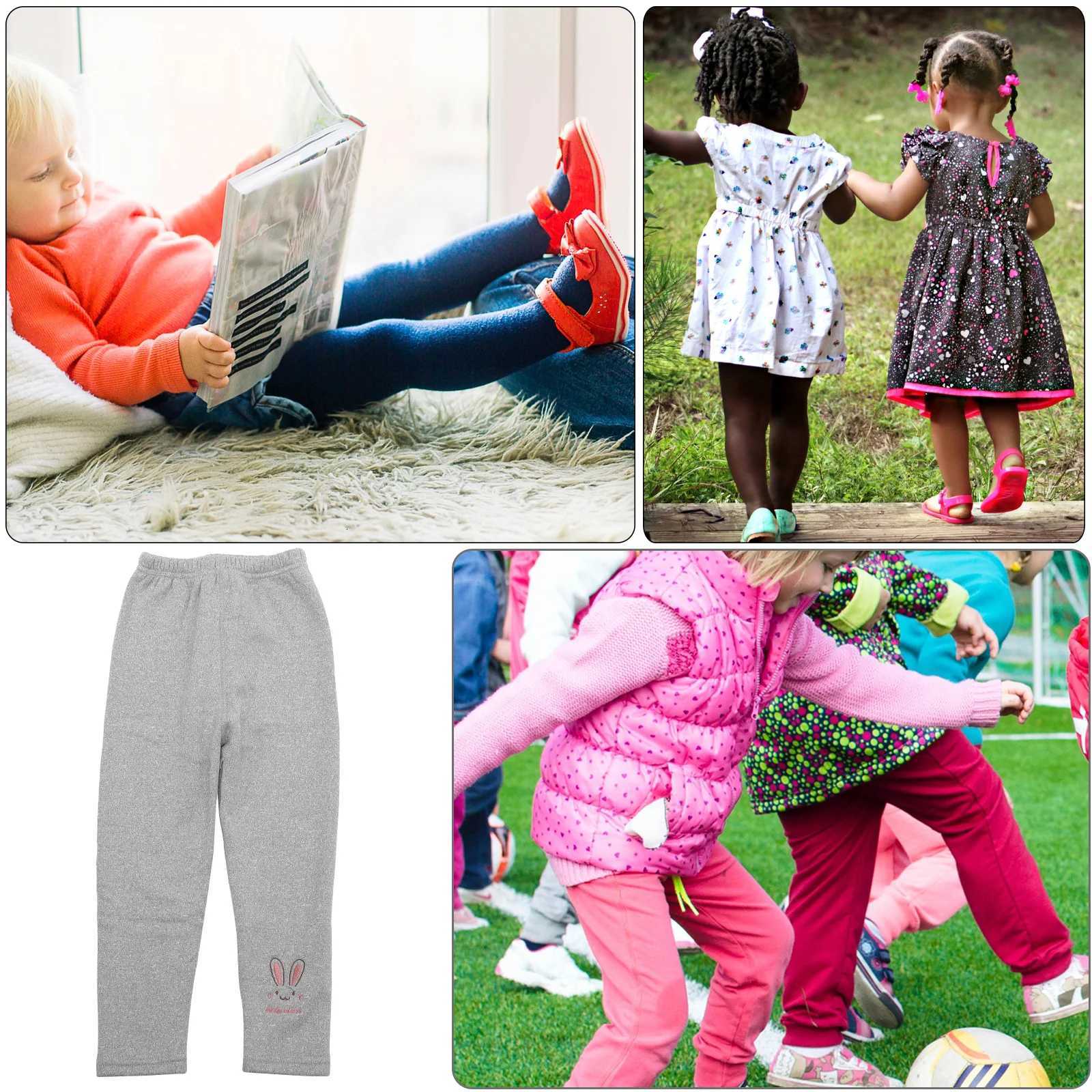 Warm Pants Girls Thick Thermal Fleece Lined Leggings Winter Cozy Stretchy Girls Kids Lined Leggings Winter PantsT251024