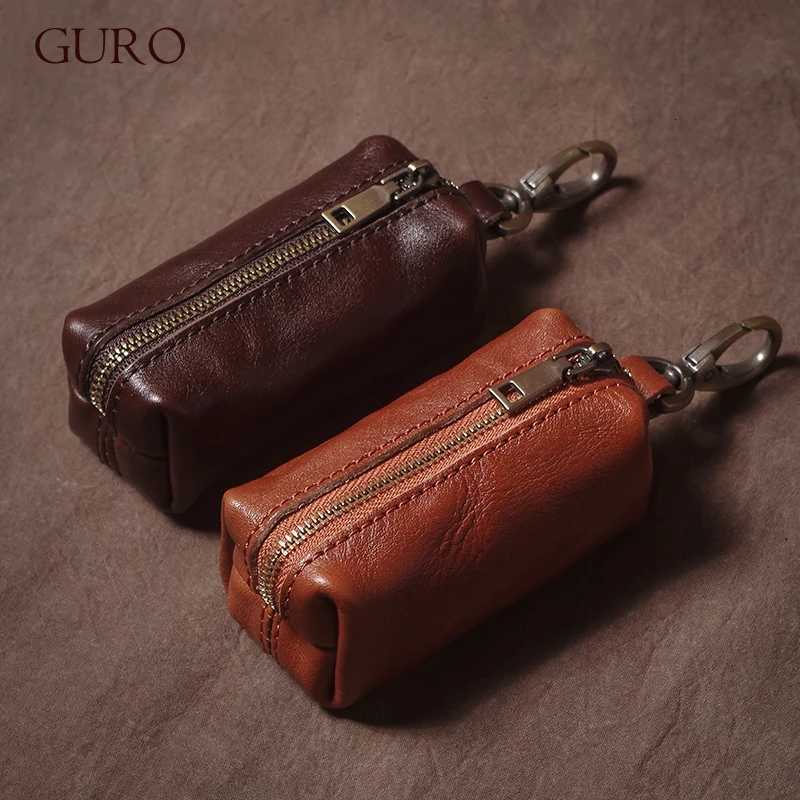 GURO Luxury High Quality Genuine Leather Car Key Vintage Men and Women Waist Hanging Cowhide Key Case Housekeeper Home Organizer Z251023
