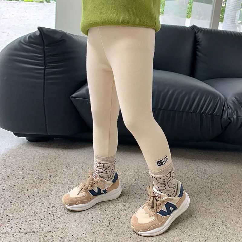 1pcs Autumn Winter Girls Leggings Baby Plush Pants Kids Thermal Pants Children Fashion Korean Version Trousers Casual BottomsT251024