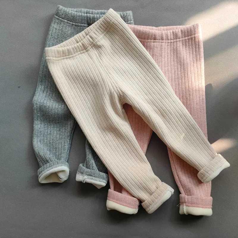 Girls Leggings New Autumn Winter Cashmere Warm Pants Childrens Casual Elasticity Slim Pants Fleece Thickening TrousersT251024