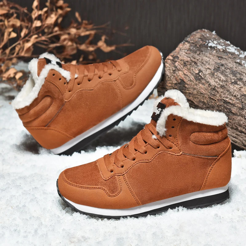 Men Work Boots Snow Boots Warm Plush Couple Boots Korean Casual Durable Non Slip Comfortable Mid Top Mountaineering Shoes Men251020