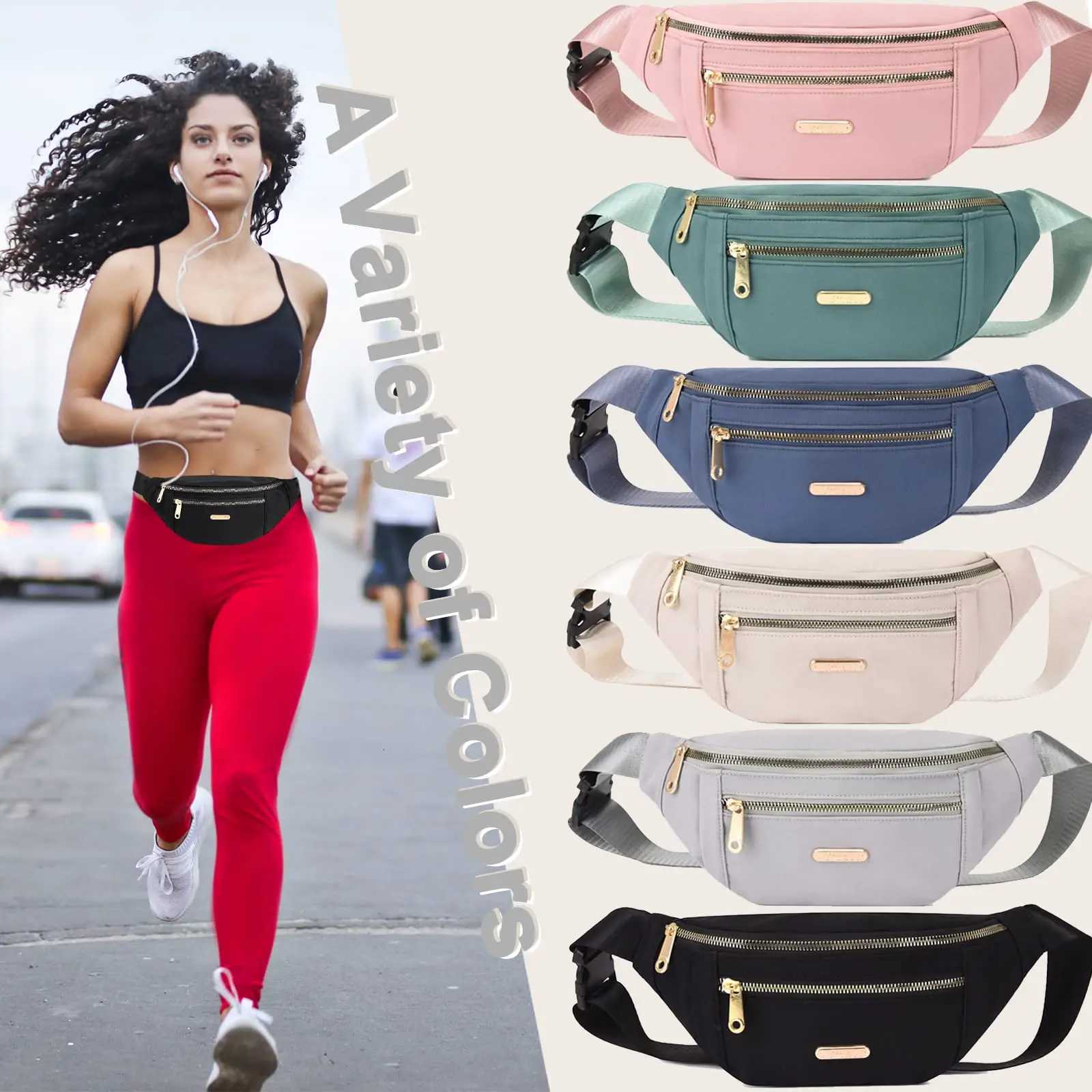 Fanny Packs for Women Men Belt Bag Fashion Waist Packs Lightweight Crossbody Bags Bum Bag for Running Hiking Travel WorkoutL251024