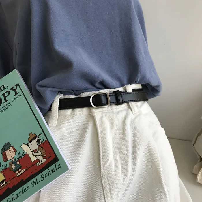 Men Belt Casual Simple Perforated WomenS Belt Paired With Jeans MenS Belt Pu Leather Belt W251024