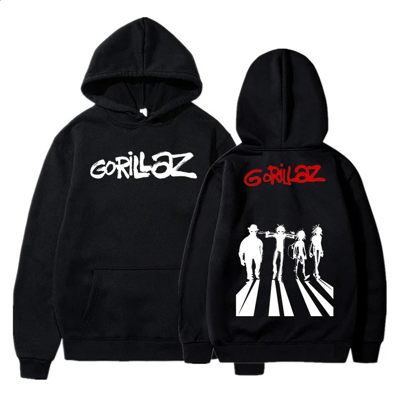 The Autumn and Winter Pullovers Long Sleeve Loose Soft Sweatshirt Streetwear Coat Gorillaz Printing Women Men Hoode 251018