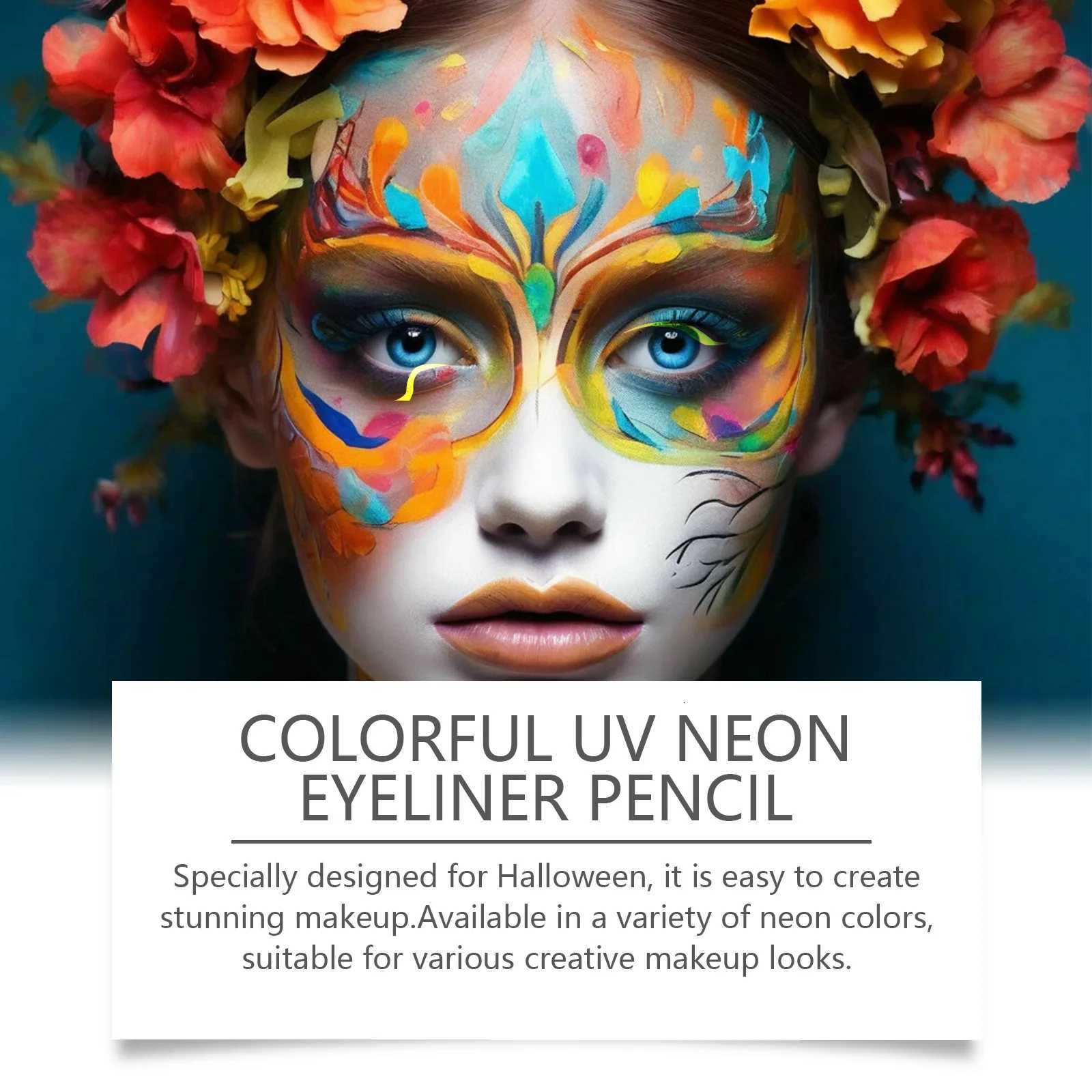 8color Halloween Neon Liquid Eyeliner Eye Makeup Long Lasting Highlighter Paint Face Waterproof Rainbow Shadow Makeup CosmeticsL251024