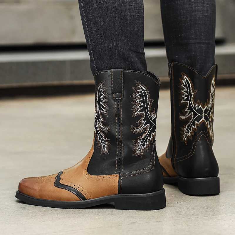 Mens high top boots autumn and winter new plus size outdoor casual boots fashion soft sole comfortable outdoor motorcycle boots W251024