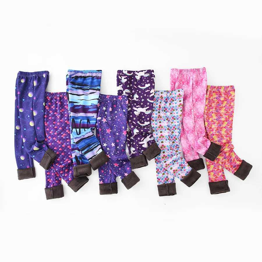 Sheecute Winter Warm Girls leggings Thick Fleece Lined Kids Printing Pants SCW6101T251024