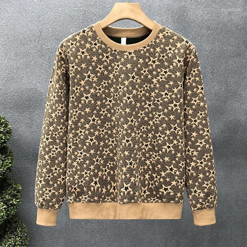 Men's Hoodies Stars Graphic Pullover Brand Cotton Tops Korean Style Novelty And Funny Luxury AutumnWinter Warm Male Sweatshirt No