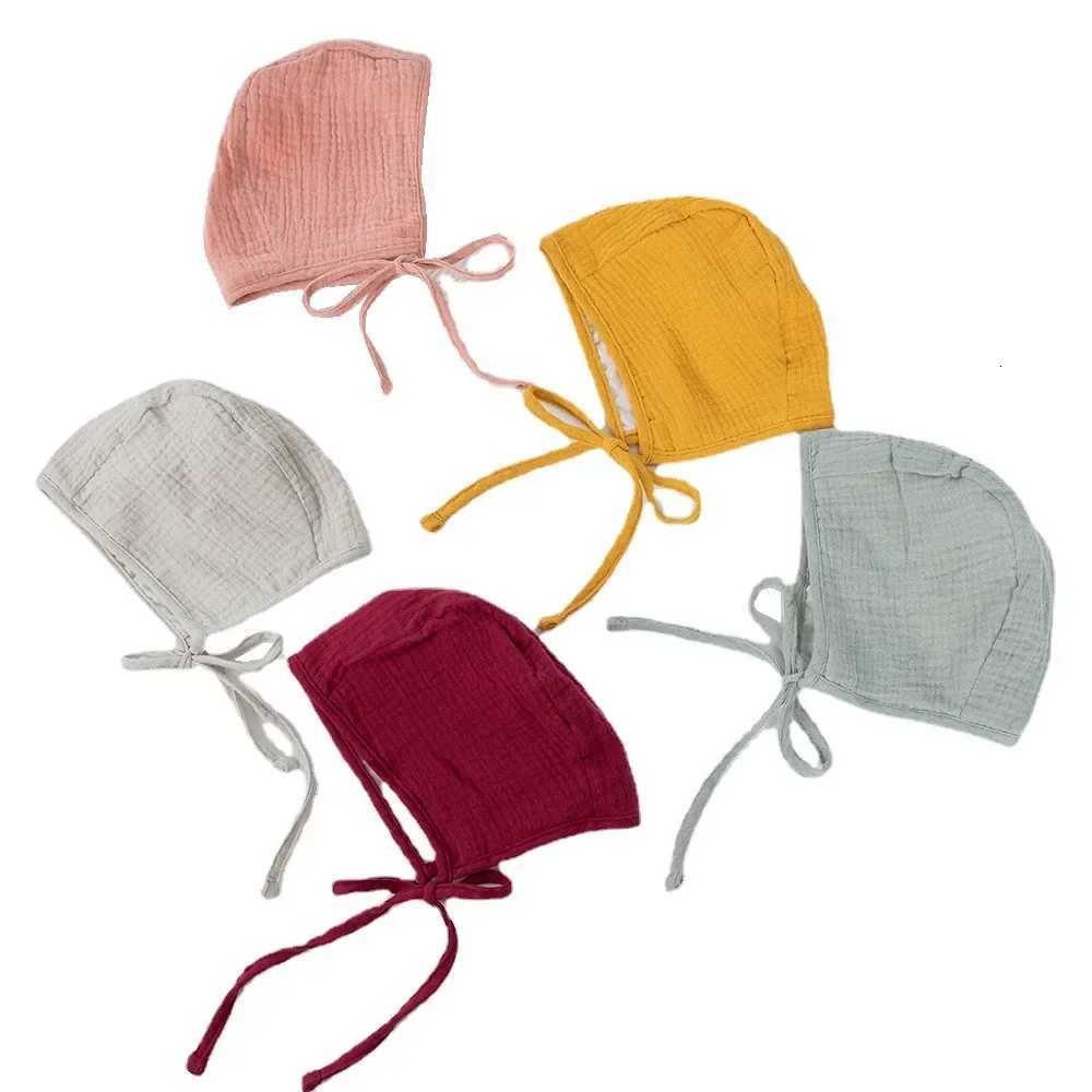 Newborn Cap Child Lacing Babies Knitted Cotton Solid Color cute Hat Mother and Kids Supplies Baby Hats Caps for 024 MonthsL251024