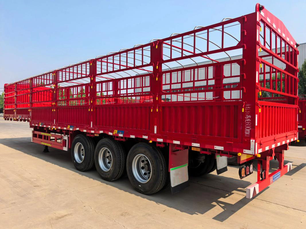 Cage transport semi-trailer. Factory direct sales, supporting customization. Suitable for transportation of coal, agricultural and sideline products, 