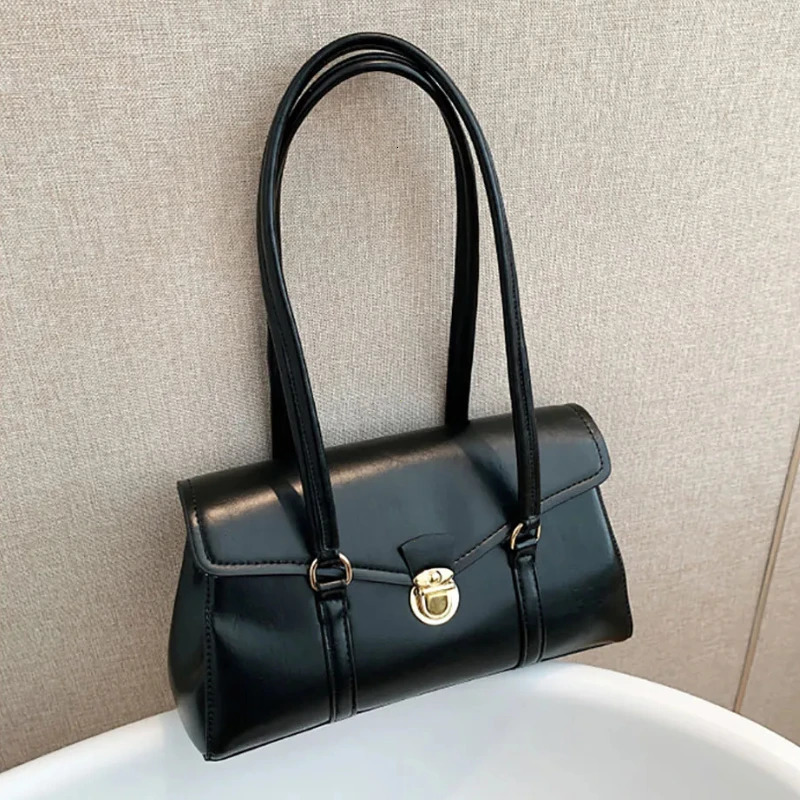 England Style Retro Shoulder Bags HighGrade Sense Underarm Tote Bag Vintage Red Ladies Bag PU Leather Handbag Purse 251023