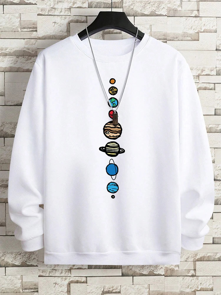 Planets In The Solar System Men Women Hoody Cartoon Crewneck Clothes Casual Comfortable Sweatshirts Warm Pullover Sweatshirt 251018