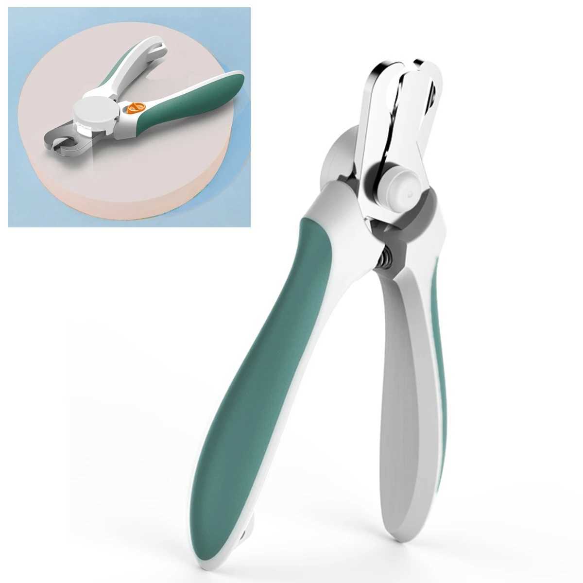 1Pc Pets Double Hole Round Mouth Nail Scissors with Led Light Multifunctional Pet Cats Dogs Nail Scissors Blood Line Prevention Z20251024