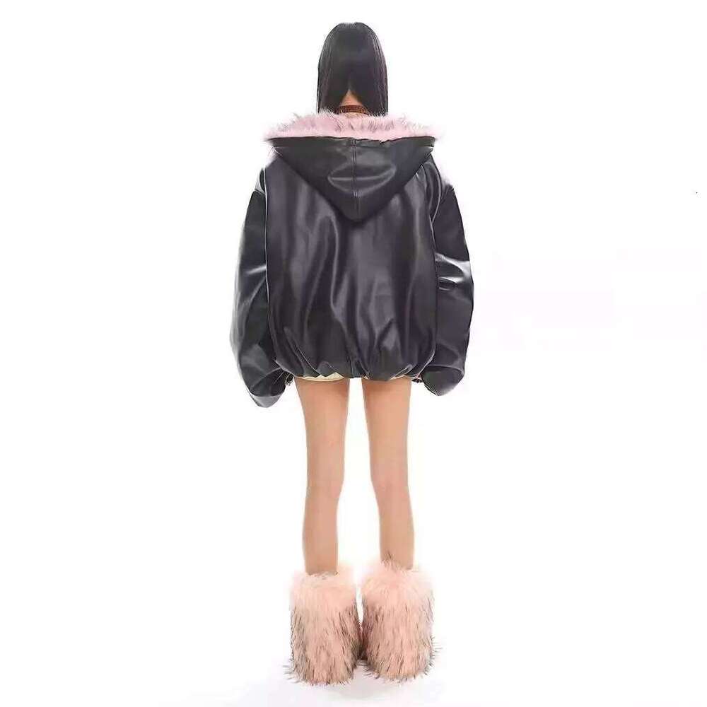 Korea Fuax Fur Hooded Parkas Y2k Coats Vintage Thicken Loose Casual Chaqueta Tops Fashion Snow Wear Women Jackets Abrigos 2025 Womens Coat