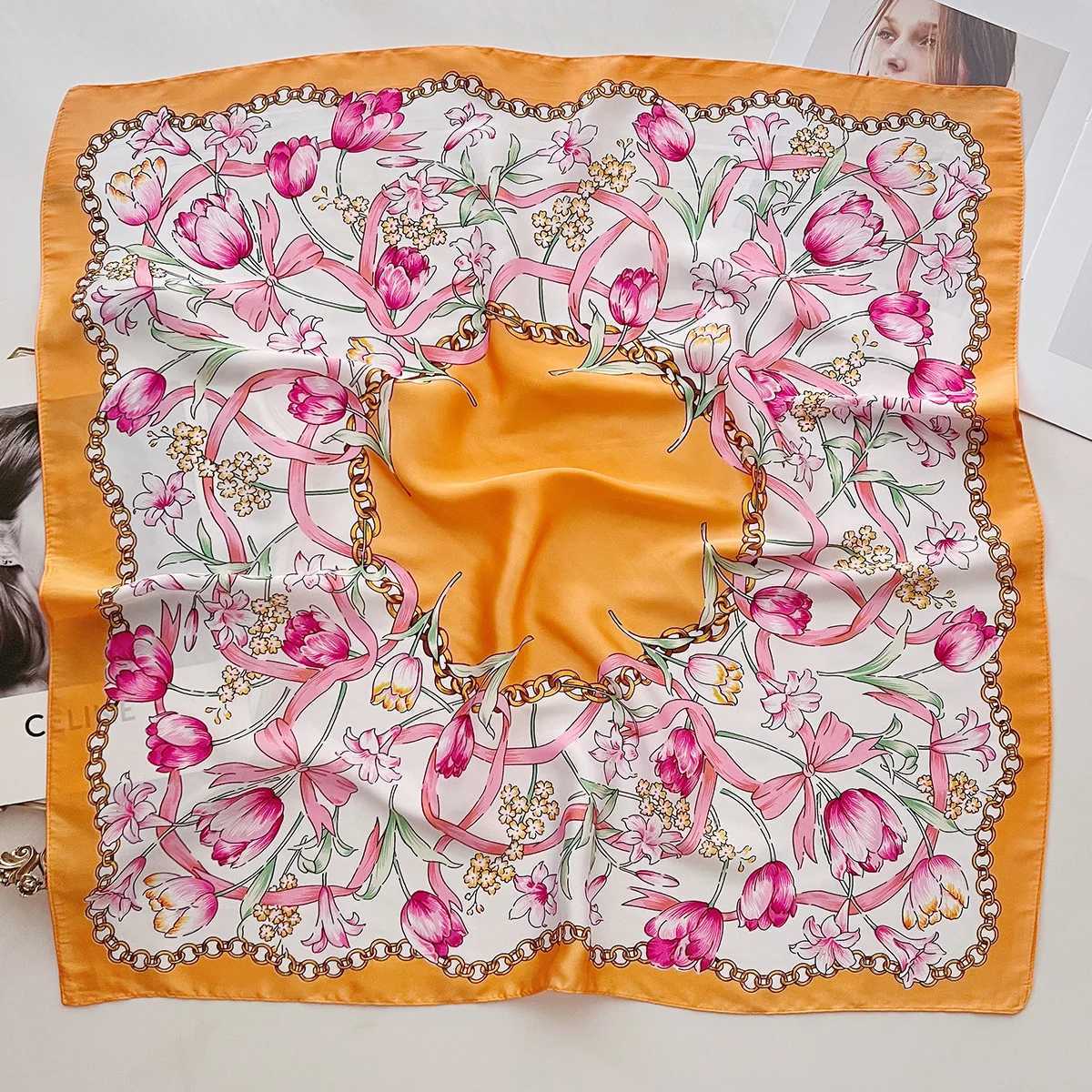 Wens Scarf Soft Stain Neckerchief Fashion Square Scarf For Dr Up Your look Hair Scarf SpringSummer Breathable Band Y251024