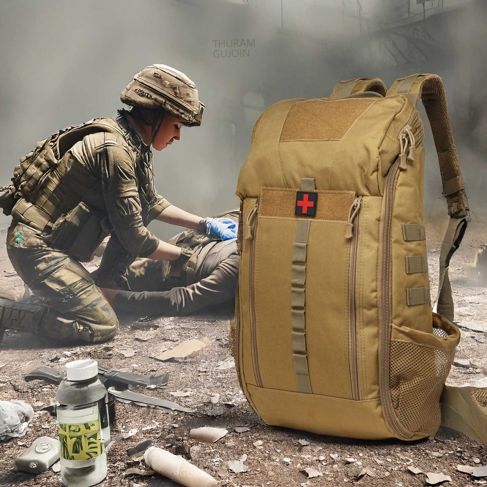 THURAM 40L Waterproof Tactical Medical Backpack First Aid Bag for Hiking Trekking Hunting Fishing Camping Outdoor Sports J251024