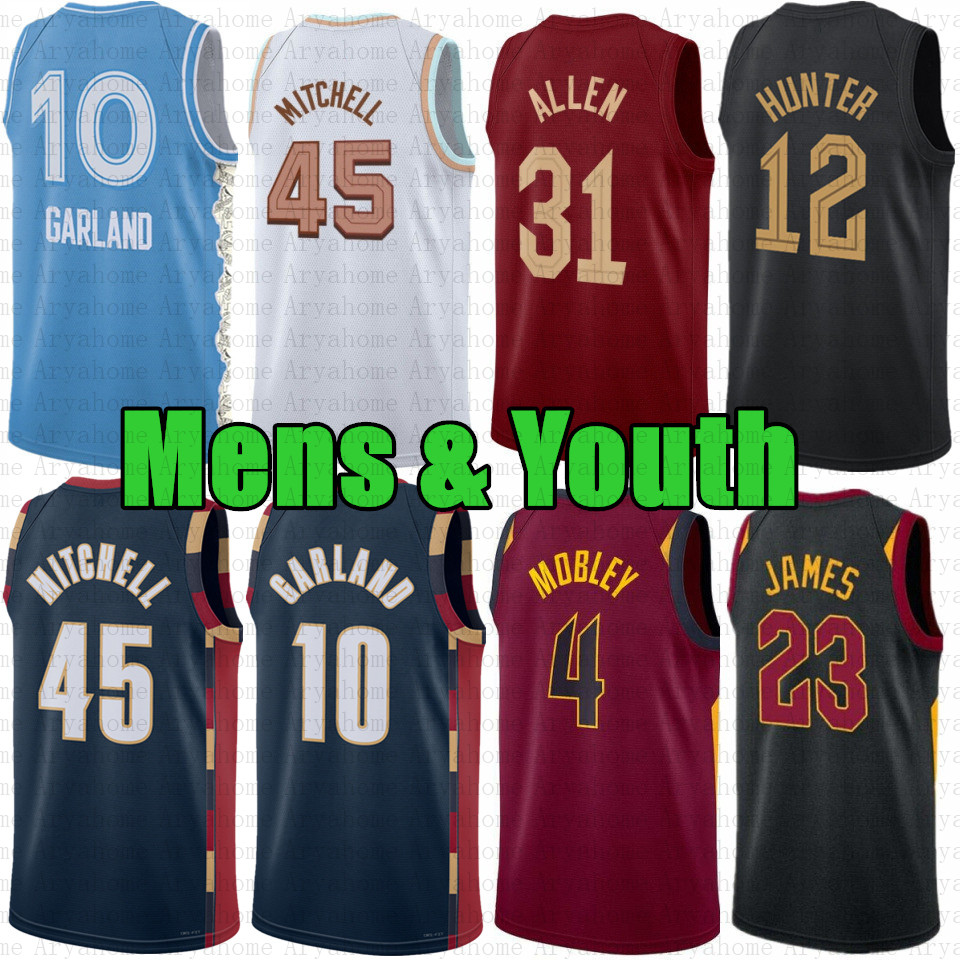 Donovann Mitchell Basketball Jersey Darius Garland Evan Mobley Max Strus Cavs Jarrett Allen De'Andre Hunter Georges Niang City Dean Wade Jerome Sam Merrill 2025