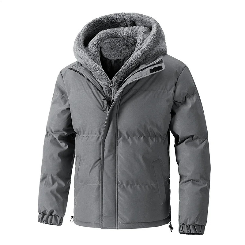 8XL Thick Warm Plus Size Winter Jacket Men Puffer Jacket Hooded Parkas Mens Cotton Fleece Padded Two Piece Coats Outwear 251020