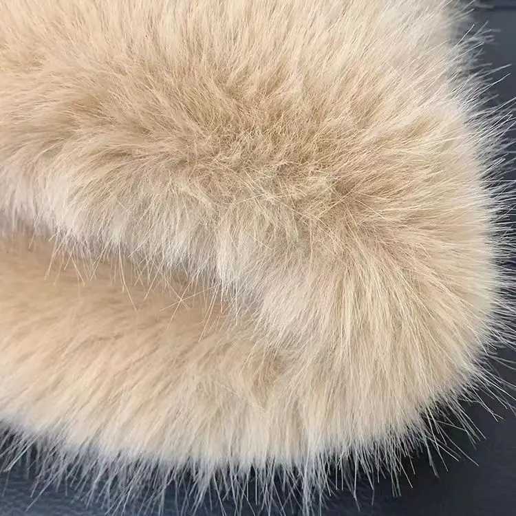 5659cm Faux Fur Hats Women Fluffy Bucket Gorgeous Dancing Wine Party Plush Black White Hat Winter Keep Thick Panama Caps InsL251024