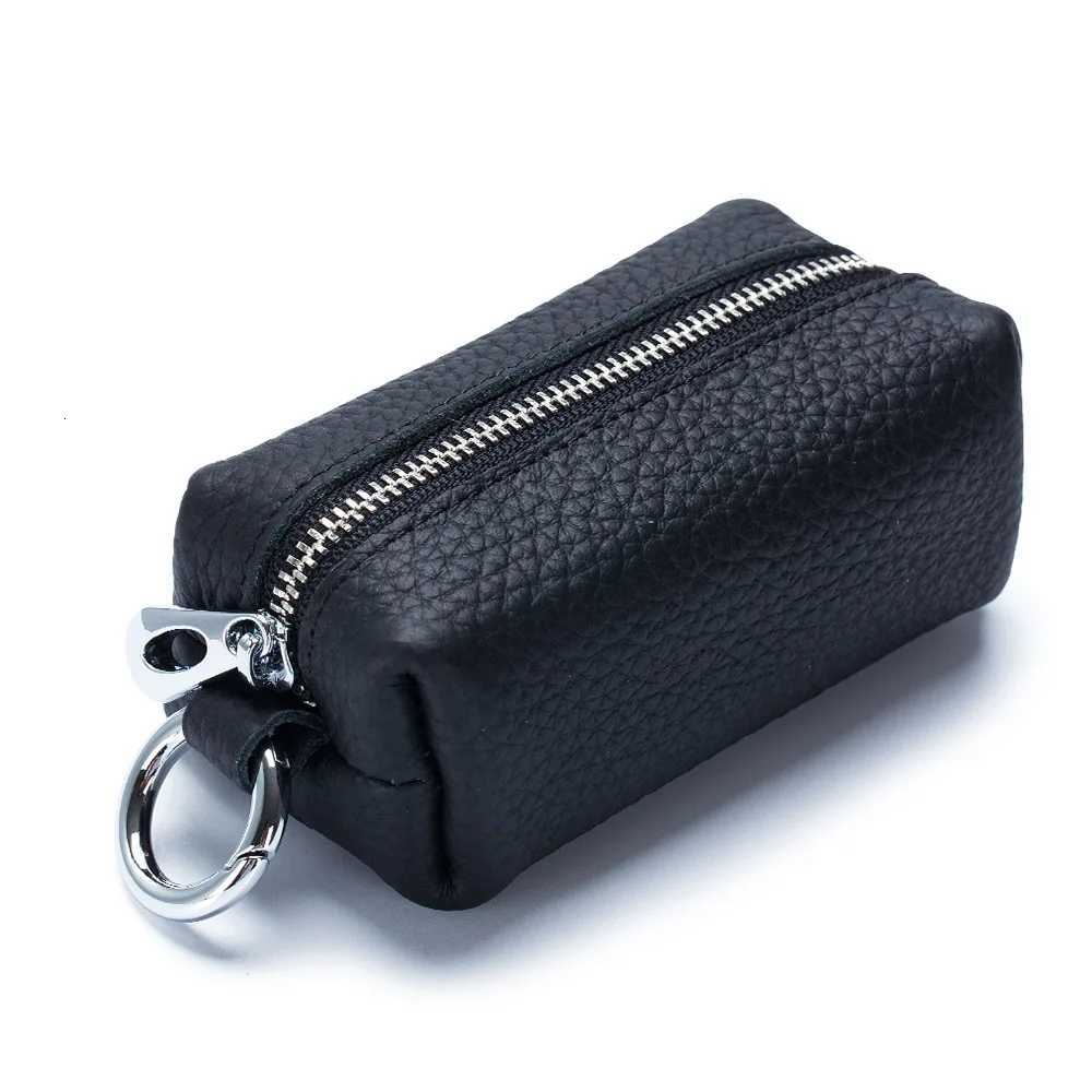 Portable Genuine Leather Key Bag Car Key Holder Purse Zipper Coin Organizer Keychain Wallet Women Men Mini Key Cover Change Bag Z251023