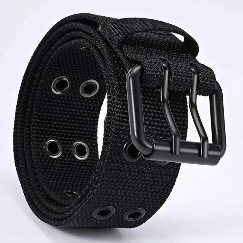 2026 New Men Breathable Nylon Fabric Belt outdoor sport Belt Pin Buckle Trousers Jeans Belt W251024