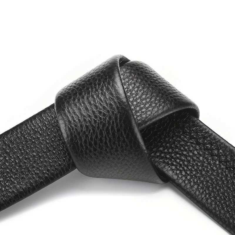 MenS Belt Metal Automatic Buckle High Quality Business Work Belt Paired With Jeans Cheap Belt Gift For Father And Boyfriend W251024