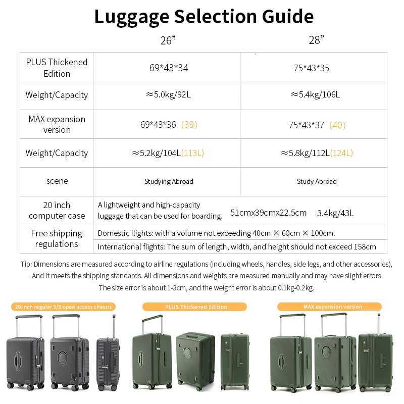 LIGHTGO Ultralight PC Carry On Suitcase 20 26 28 Inch Expansion TSA Lock Luggage w 8 Silent Wheels YKK Zipper Cup HolderW251024
