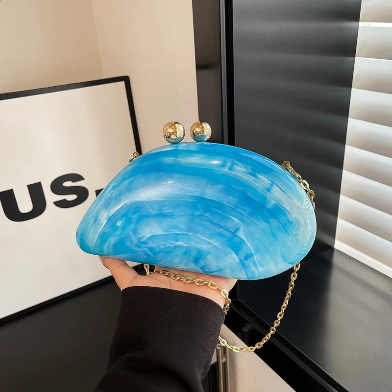 Acrylic Evening Bag Exquisite Shell Pearlescen Clutch Bag Fashion Womens Banquet Dress Handbag Wedding Party Bags 251023