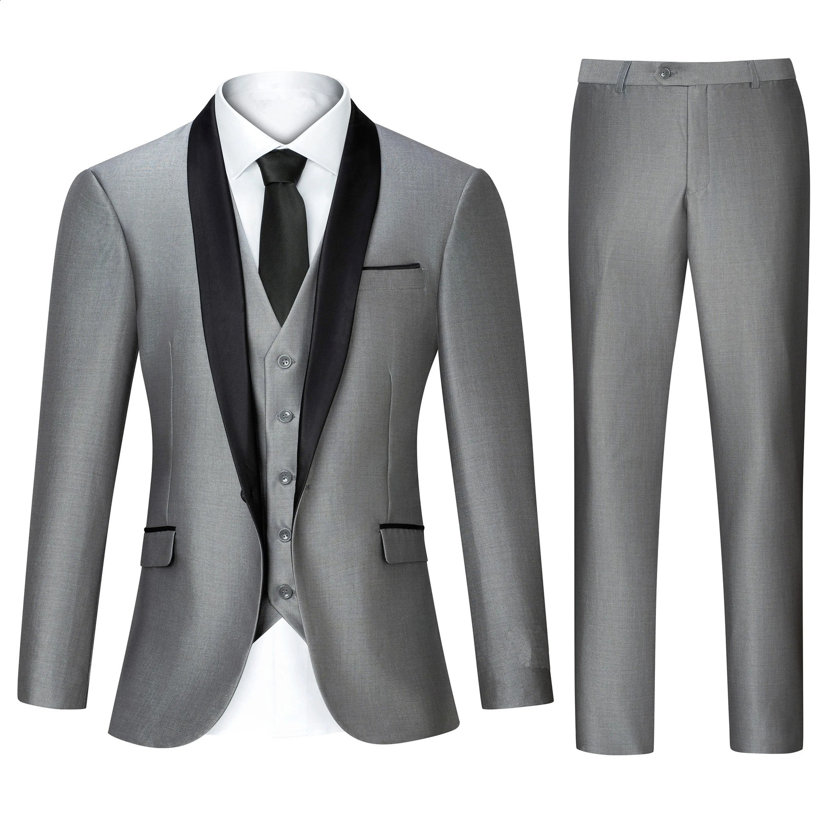 Mens 3 Pieces Suit Formal Business Notch Lapel Slim Fit Tuxedos Man Blazer For WeddingBlazerVestPants 251020