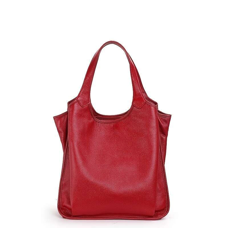 2025 New Model, Genuine Leather Tote Simple Versatile Large Capacity Shoulder, High-End Commuting Handbag, Fashionable And Luxurious Multifunctional W