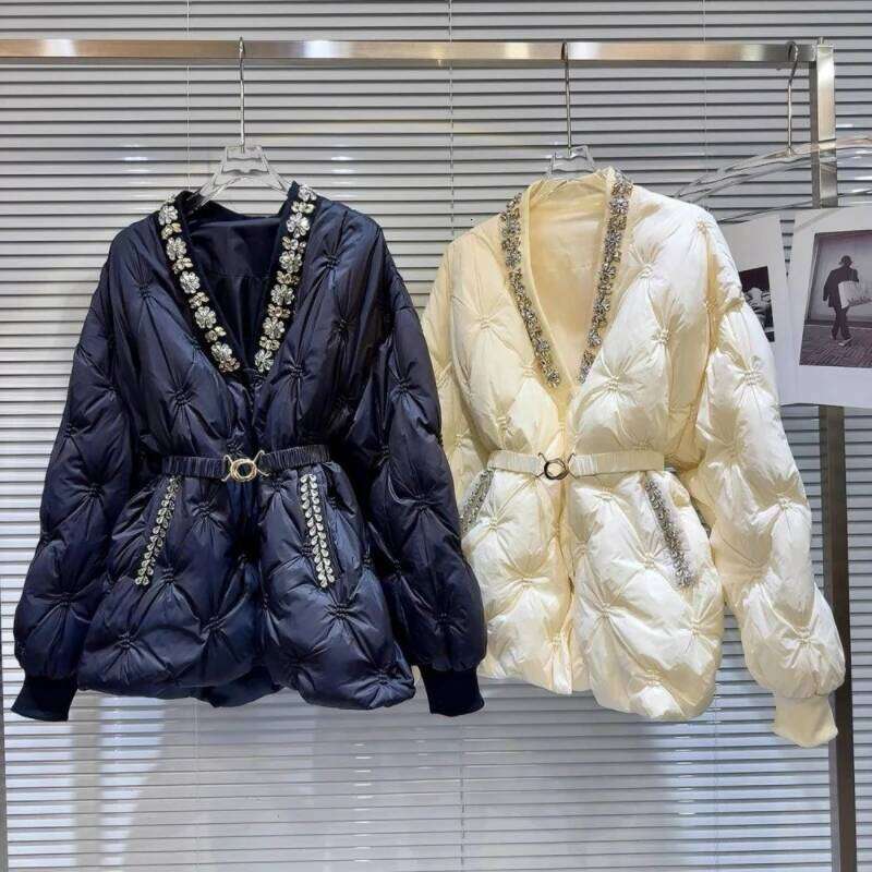 Autumn Winter Cotton Jacket Women 2025 New Fashion Loose Casual Cotton-Padded Coat Waistband Pure Colour Outerwear Female