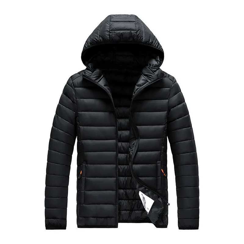 8XL PlusSize Cotton Padded Mens SlimFit Lightweight Cotton Jacket for Winter Hooded MultiColor Striped Style Z251024