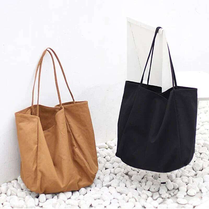 New Women Handbags Reusable Canvas Shoulder Bags Multifunctional Large Capacity Shopping Casual Hand Bag Bolsas Feminina