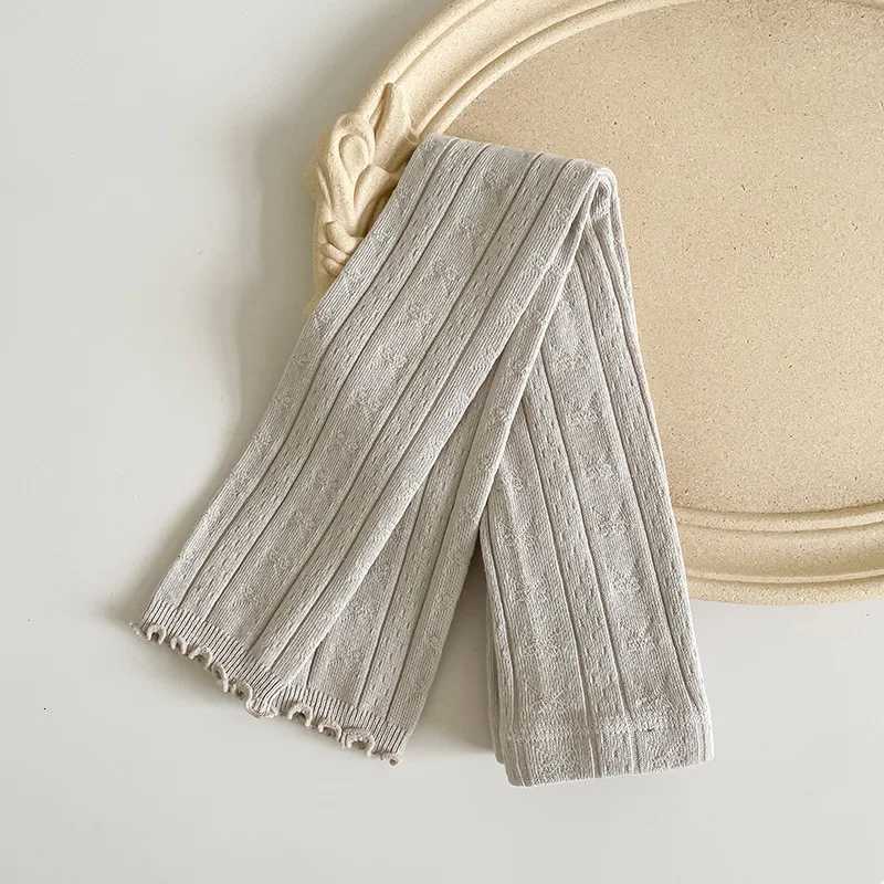Spring Warm Girls Pants Solid Color Cotton Baby Leggings Lace Flower Skinny Pants Girl Leggings Children TrousersT251024