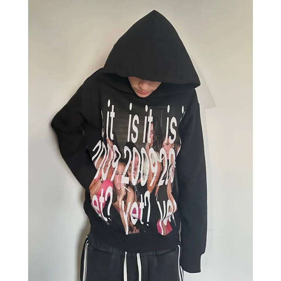 Y2k Hip-Hop Fashion Letter Printing Women Casual Streetwear Sweatshirt Top Gothic Oversized Hoodie Men's Clothing hoodies women
