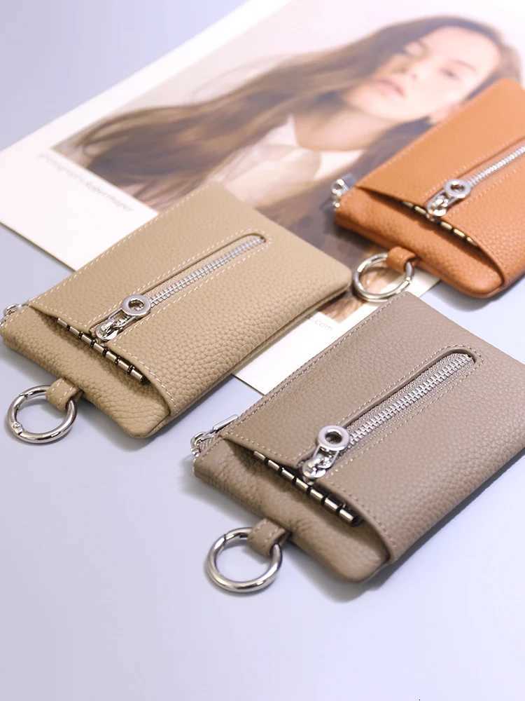 Genuine Leather Key Wallets Unisex Retro Keys Organizer Men Cowhide Key Card Holders Women Housekeeper Keychain Cover Coin Purse Z251023