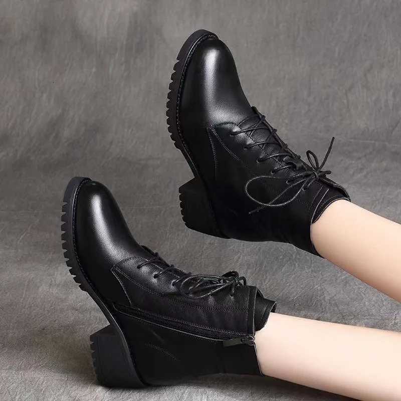 2024 High Quality Ladies Shoes Side Zipper Womens Boots Fashion Crosstied Modern Boots Women Hot Sale Plus Size Ankle Boots W251024