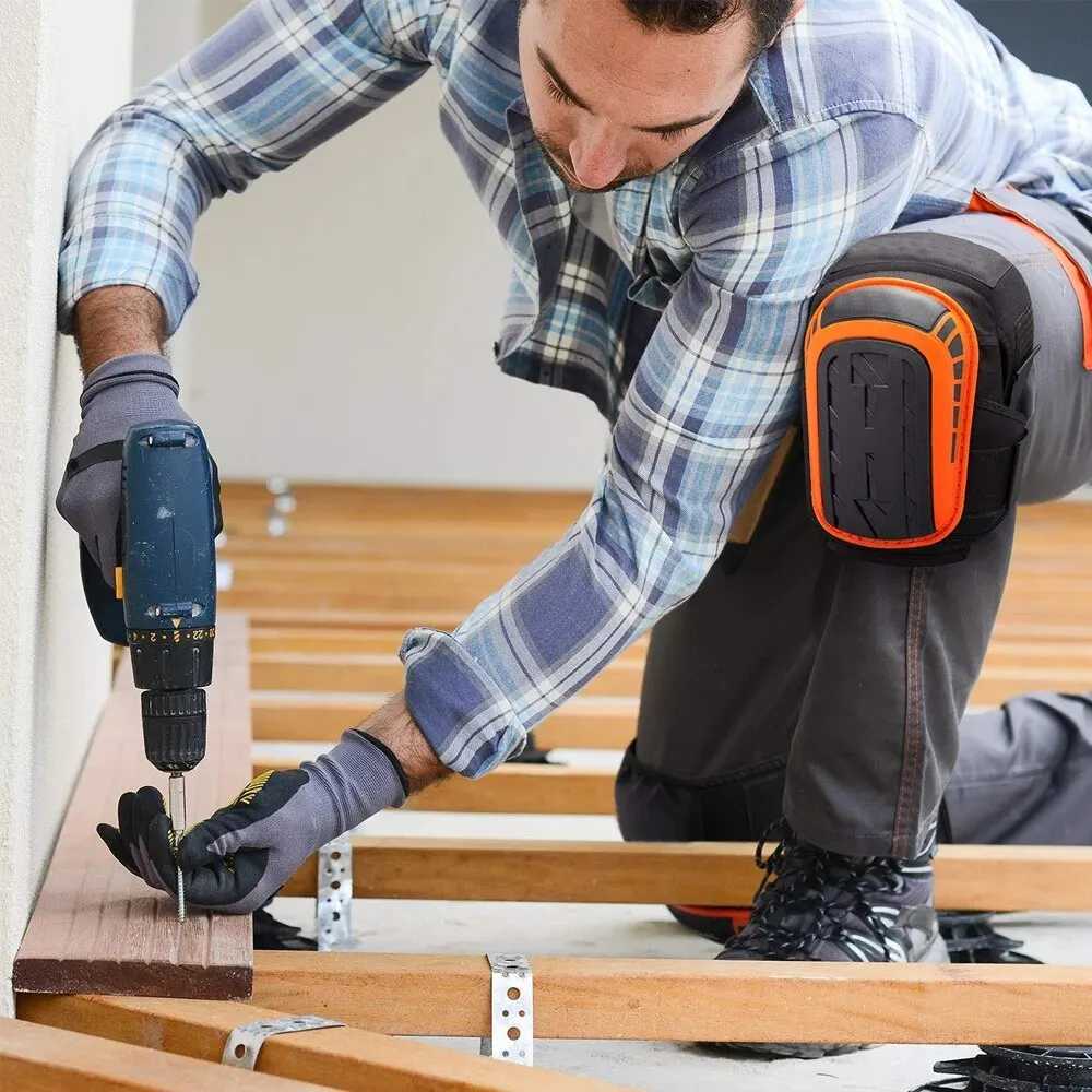 Professional Heavy Duty EVA Foam Padding Knee Pads with Comfortable Gel Cushion and Adjustable Straps for Working GardningW251024