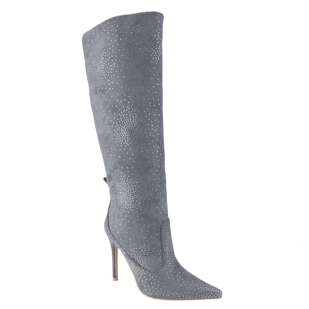 Fashionable High Heel Stiletto Knee-High Pointed Toe Spool Heel, Fashion Dress Boots For Women