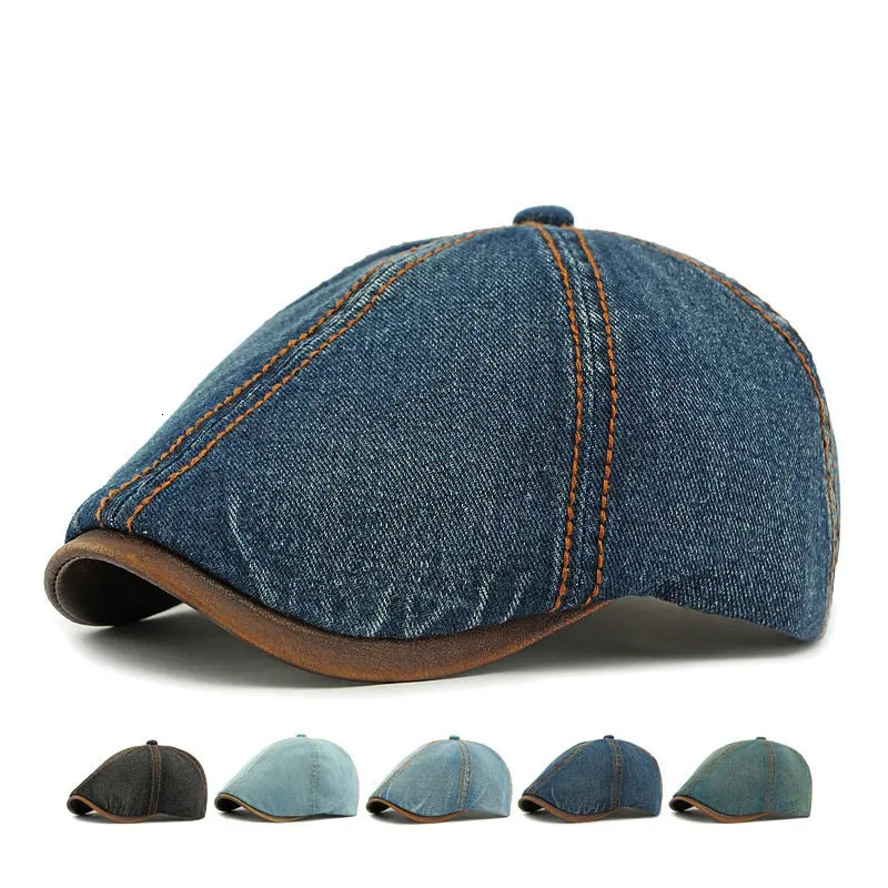 2025 Four Seasons Cotton Solid Print sboy Caps Flat ed Cap Men and Women Painter Beret Hats 36 251021