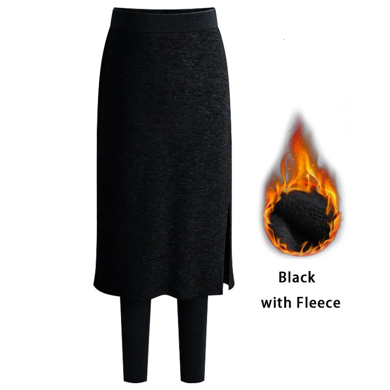 Culottes Leggings Women Warm Winter Tights Thermal Skirt One Piece Pants Fleece Leggins Sweatpants Plus Size Clothes Leg Warmers 251018