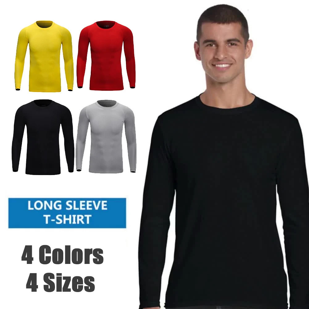 Men Long Sleeve Compression Under Base Layer TShirt Sport Fitness Underwear Tops Undershirts Warm Elastic Long Johns Inner Wear 251018