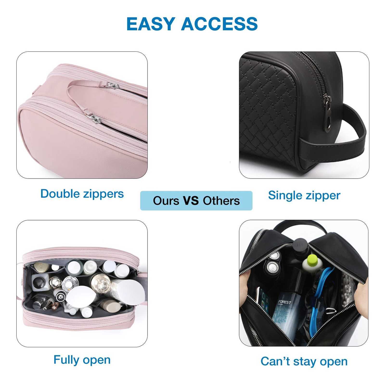 Womens Cosmetic Bag BAGSMART Waterproof Dopp Kit for Travel Lightweight Toiletries Bag for Men Makeup Bag Travel NecessariesT251024
