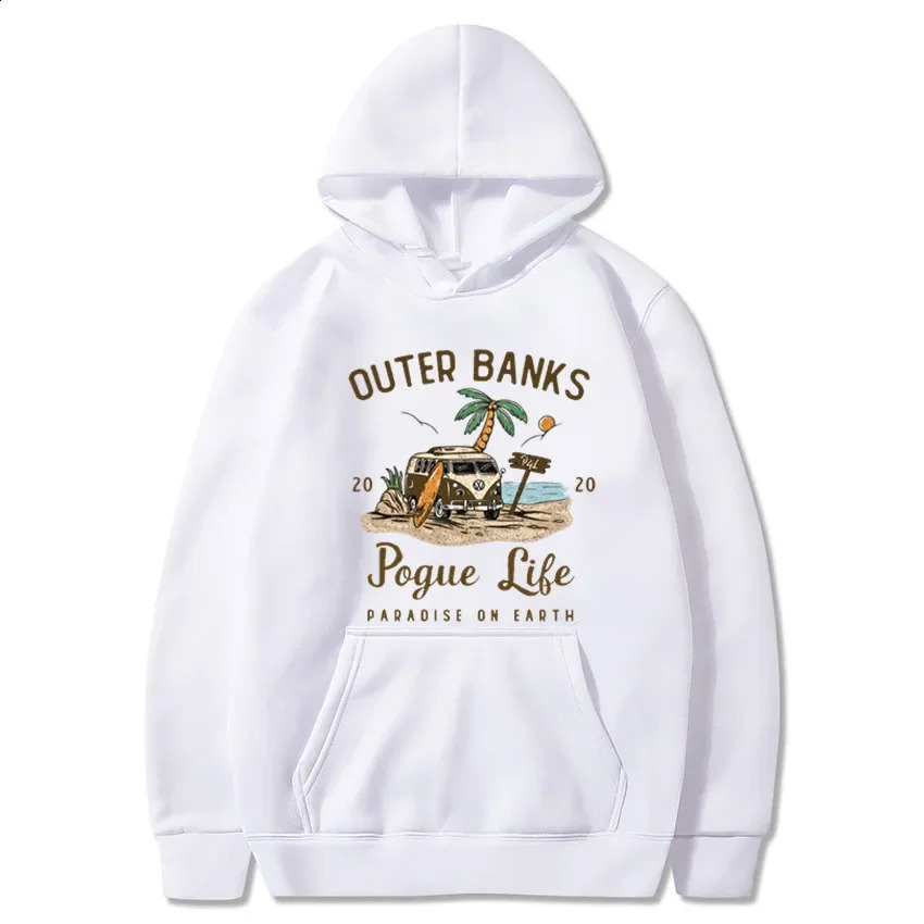 Casual Hoodies Outer Banks Printed Hooded Sweatshirts for Autumn Winter Mens Clothing Aesthetic Y2k Pattern 251018