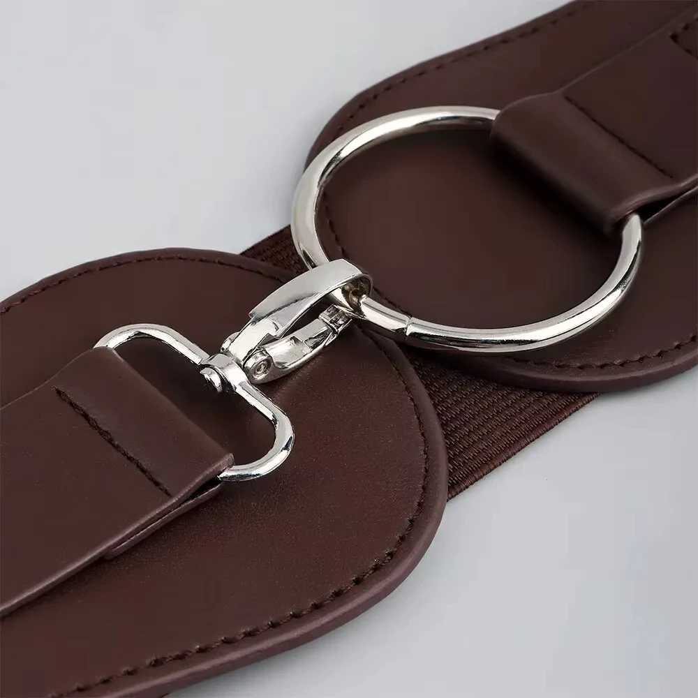 1pc Broad Red Elastic Corset Belt For Women White Elastic Waist Belts For Women Plus Size Dress Belt Easy Black Pretina W251024